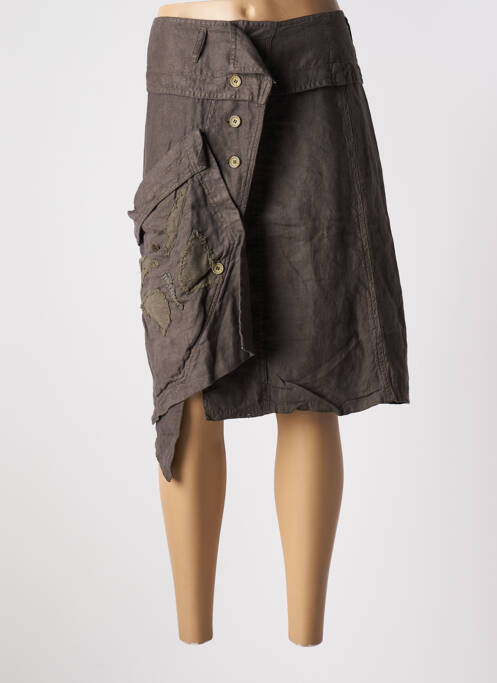 Jupe mi-longue taille normale marron BELLOCOTON femme
