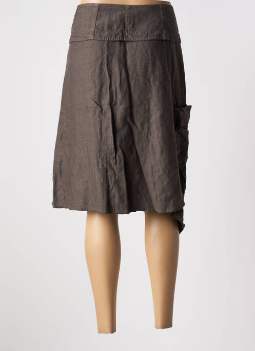 Jupe mi-longue taille normale marron BELLOCOTON femme