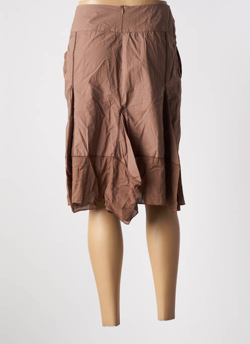 Jupe mi-longue marron LA FEE MARABOUTEE pour femme