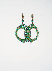 Boucles d’oreilles vert KONPLOTT pour femme seconde vue