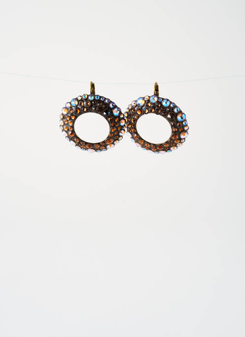 Boucles d’oreilles marron KONPLOTT pour femme
