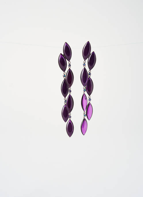 Boucles d’oreilles violet fonce KONPLOTT pour femme