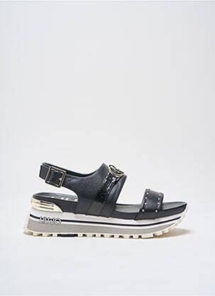 Sandales/nu pieds tissage satiné talon de 4 à 6cm noir LIU JO femme