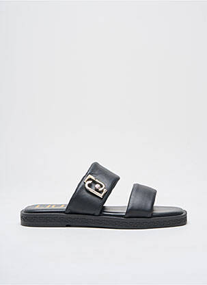Mules/sabots tissage satiné talon plat jusqu'à 3cm noir LIU JO femme