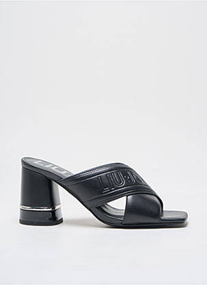 Mules/sabots matière lisse talon de 4 à 6cm noir LIU JO femme