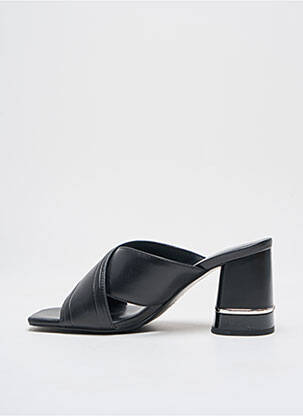 Mules/sabots matière lisse talon de 4 à 6cm noir LIU JO femme