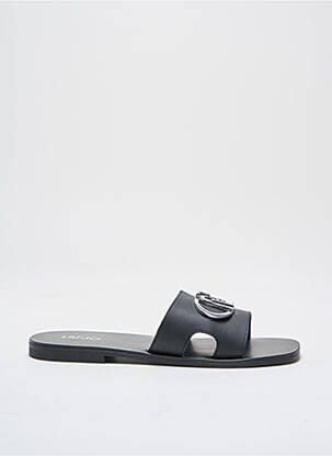 Mules/sabots tissage satiné talon plat jusqu'à 3cm noir LIU JO femme