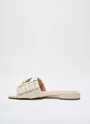 Mules/sabots matière lisse talon plat jusqu'à 3cm beige LIU JO femme