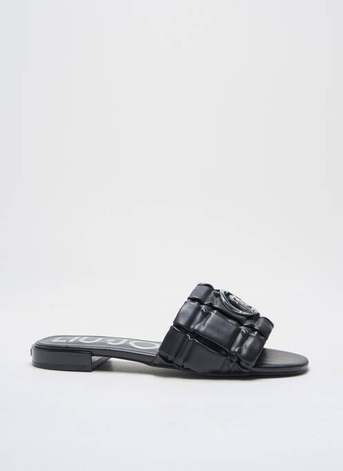Mules/sabots tissage satiné talon plat jusqu'à 3cm noir LIU JO femme