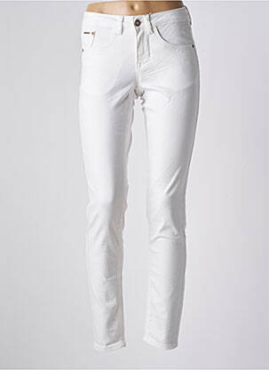 Pantalon slim stretch taille normale blanc CREAM femme