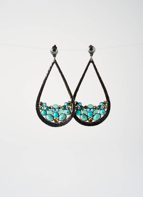 Boucles d’oreilles bleu GAS pour femme