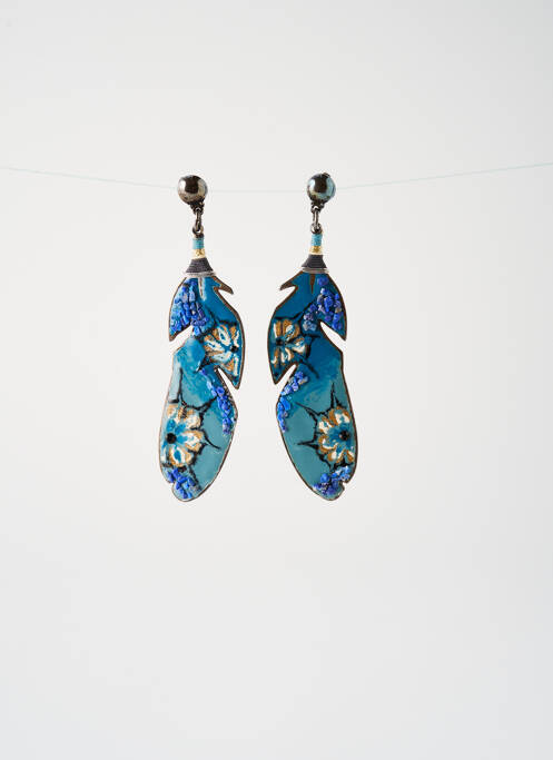 Boucles d’oreilles bleu GAS pour femme