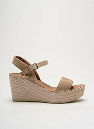 Espadrilles nubuck talon de 4 à 6cm beige LA MAISON DE L'ESPADRILLE femme