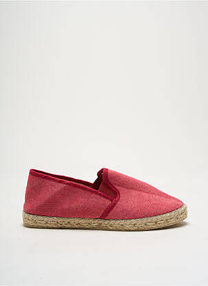 Espadrilles bout rond talon plat jusqu'à 3cm rouge LA MAISON DE L'ESPADRILLE femme