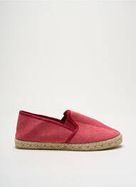 Espadrilles bout rond talon plat jusqu'à 3cm rouge LA MAISON DE L'ESPADRILLE femme