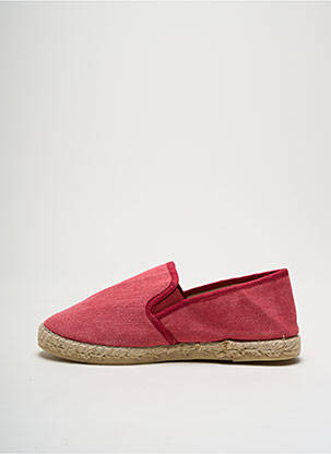 Espadrilles bout rond talon plat jusqu'à 3cm rouge LA MAISON DE L'ESPADRILLE femme