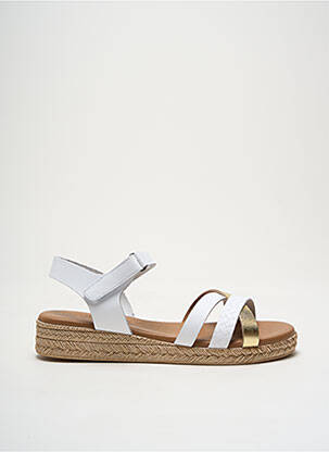 Sandales/nu pieds matière lisse talon plat jusqu'à 3cm blanc LA MAISON DE L'ESPADRILLE femme