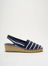 Espadrilles bout rond talon de 4 à 6cm bleu LA MAISON DE L'ESPADRILLE femme