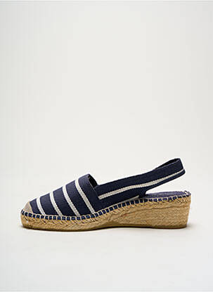 Espadrilles bout rond talon de 4 à 6cm bleu LA MAISON DE L'ESPADRILLE femme