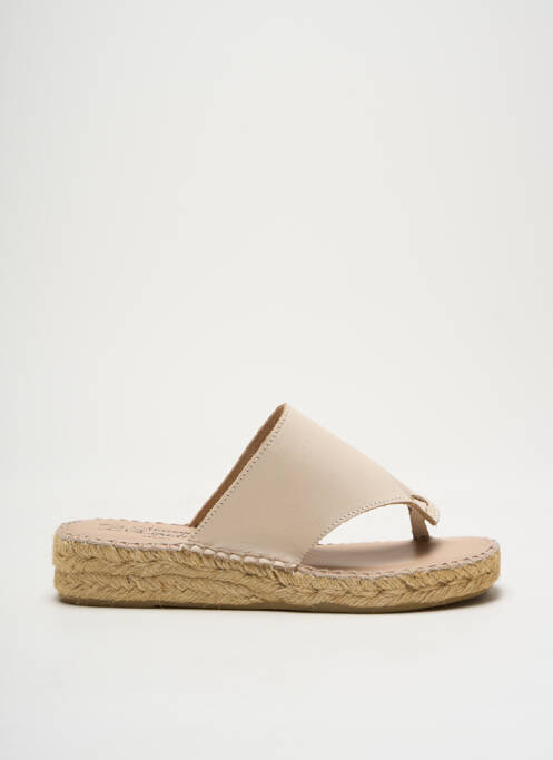 Tongs beige LA MAISON DE L'ESPADRILLE pour femme