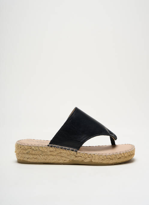 Tongs noir LA MAISON DE L'ESPADRILLE pour femme