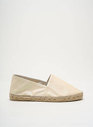 Espadrilles bout rond talon plat jusqu'à 3cm beige LA MAISON DE L'ESPADRILLE femme