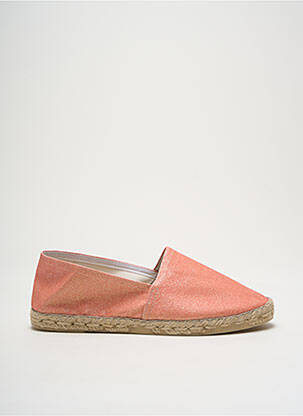 Espadrilles bout rond talon plat jusqu'à 3cm orange LA MAISON DE L'ESPADRILLE femme