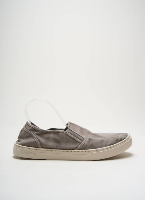 Slip ons gris NATURAL WORLD pour homme