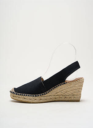 Espadrilles bout rond talon de 4 à 6cm noir LA MAISON DE L'ESPADRILLE femme