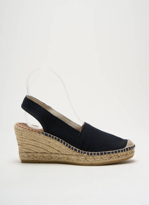 Espadrilles bout rond talon de 4 à 6cm noir LA MAISON DE L'ESPADRILLE femme