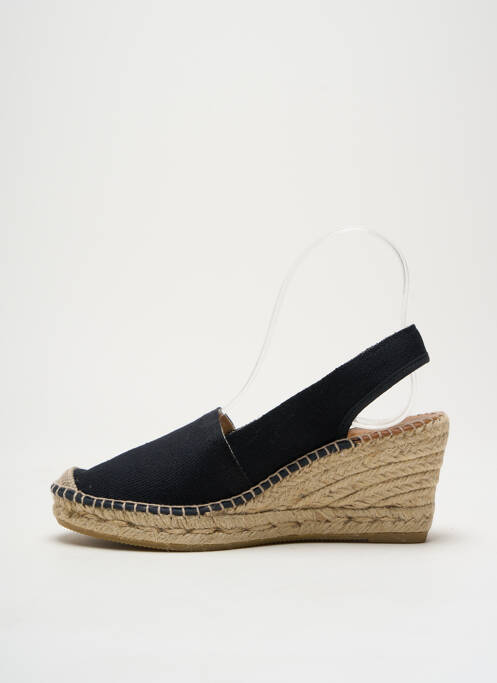 Espadrilles bout rond talon de 4 à 6cm noir LA MAISON DE L'ESPADRILLE femme