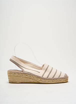 Espadrilles fermeture bride(s) talon de 4 à 6cm beige LA MAISON DE L'ESPADRILLE femme