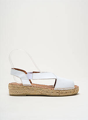 Espadrilles bout ouvert talon plat jusqu'à 3cm blanc LA MAISON DE L'ESPADRILLE femme