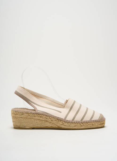 Espadrilles fermeture bride(s) talon de 4 à 6cm beige LA MAISON DE L'ESPADRILLE femme