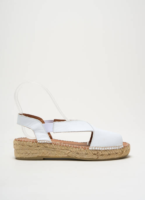 Espadrilles bout ouvert talon plat jusqu'à 3cm blanc LA MAISON DE L'ESPADRILLE femme
