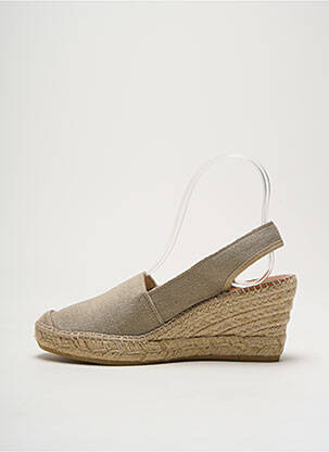 Espadrilles bout rond talon de 4 à 6cm beige LA MAISON DE L'ESPADRILLE femme