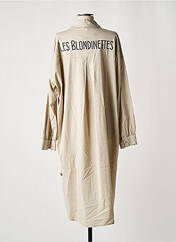 Robe mi-longue beige LES BLONDINETTES pour femme seconde vue