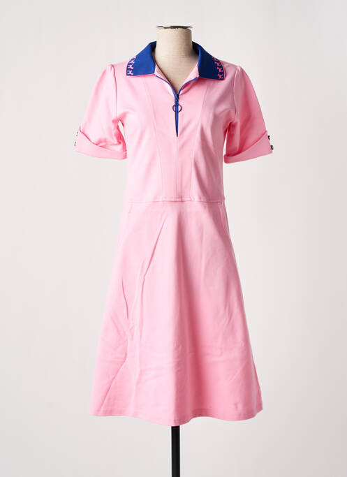 Robe mi-longue rose MARGOT pour femme