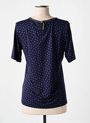 Top tissage jersey manches courtes bleu GRIFFON femme