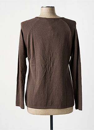Pull coupe droite manches longues marron THOMAS RABE femme