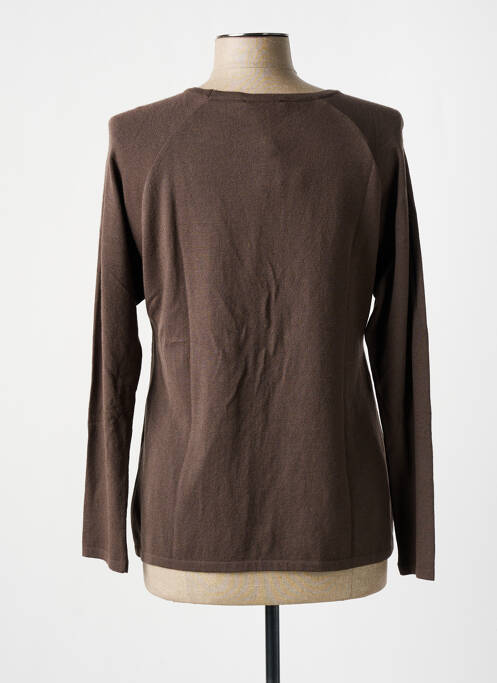 Pull col rond manches longues marron THOMAS RABE femme