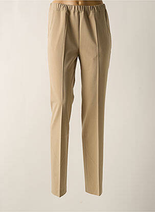 Pantalon droit stretch taille normale beige TONI femme