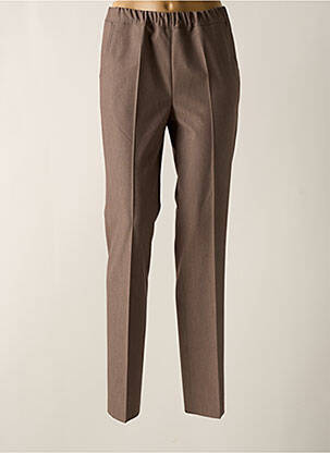 Pantalon droit stretch taille normale marron TONI femme
