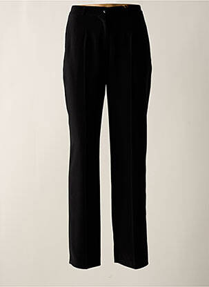 Pantalon droit taille à pinces taille haute noir GLORIA RG femme