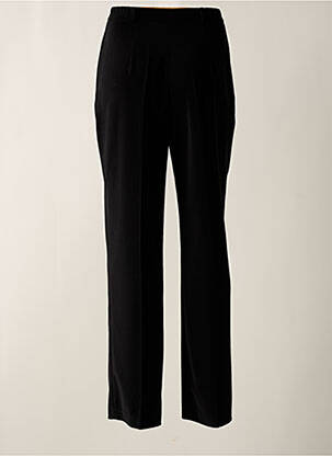 Pantalon droit taille à pinces taille haute noir GLORIA RG femme