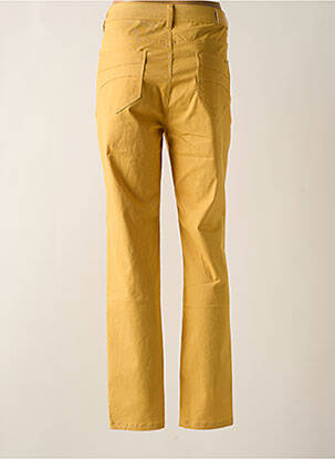 Pantalon slim tissage popeline taille normale jaune GRIFFON femme