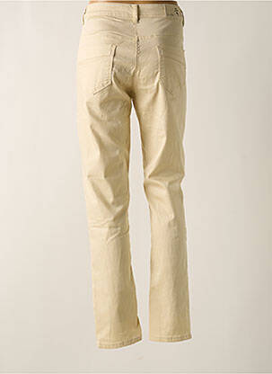 Pantalon slim tissage popeline taille normale beige GRIFFON femme