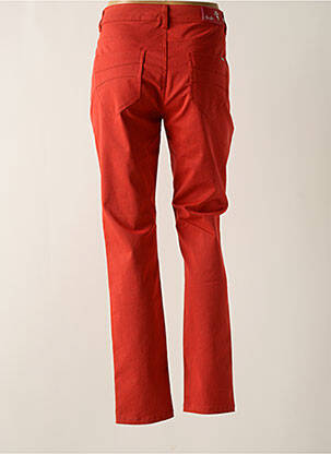 Pantalon slim tissage popeline taille normale orange GRIFFON femme