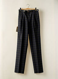 Pantalon droit taille à pinces taille haute vert MEYER femme