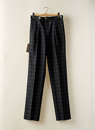 Pantalon droit taille à pinces taille haute vert MEYER femme